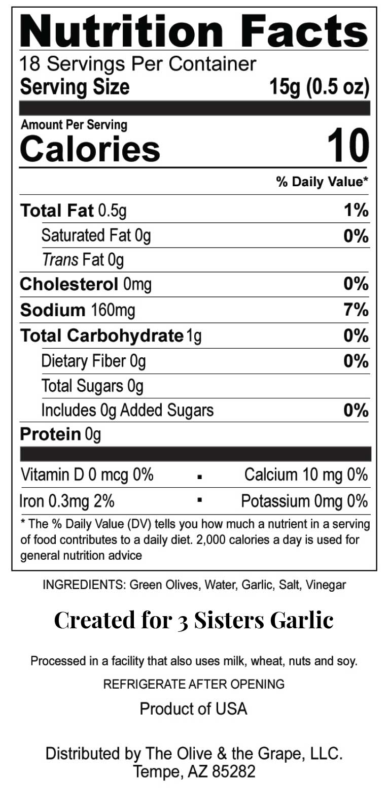 Nutrition Label